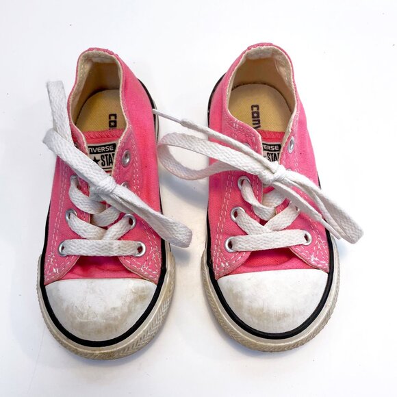 Converse All Stars Pink Low Top Sneakers, Size 7 - Picture 2 of 8